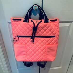 Bright quilted backpack/tote